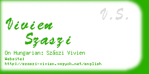 vivien szaszi business card