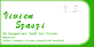 vivien szaszi business card